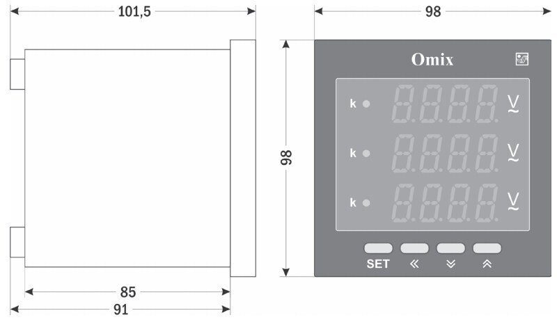 габариты Omix P99-VZ-3-0.5